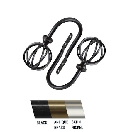 Central Design Central Design 4862-032 Crate Holdback; Black - Set of 2 4862-032